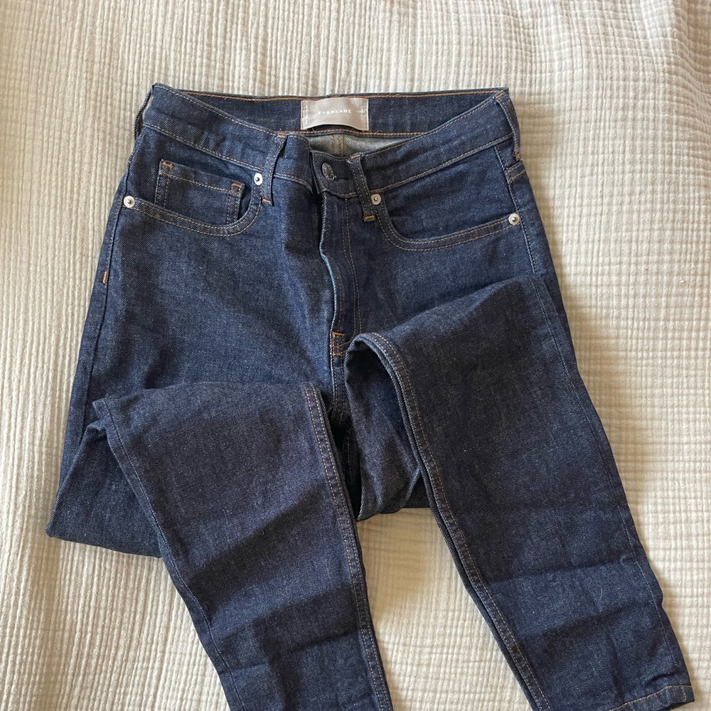 Everlane High Rise Skinny Jean 26 Dark Blue